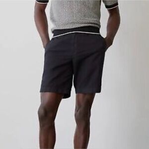 Todd Snyder Linen Cotton Blend Short Black Waist Button Tabs-34